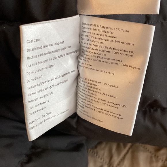 Michael kors gray puffer down winter fur trimmed jacket - Picture 11 of 12